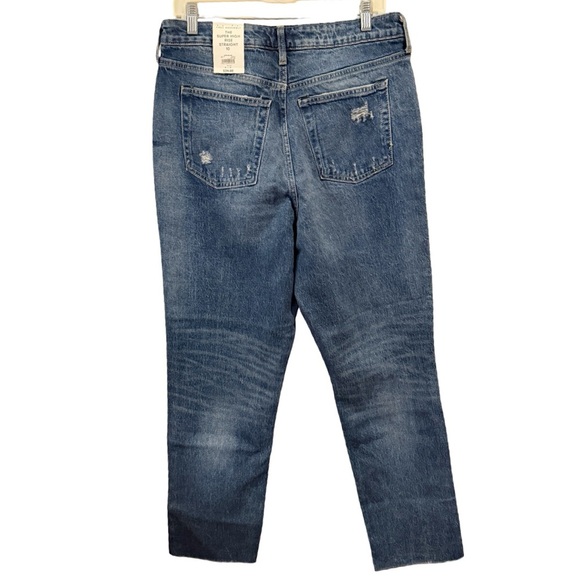 Free Asembly Super High Rise Straight Womens Distressed Jeans Size 10 - Picture 2 of 9